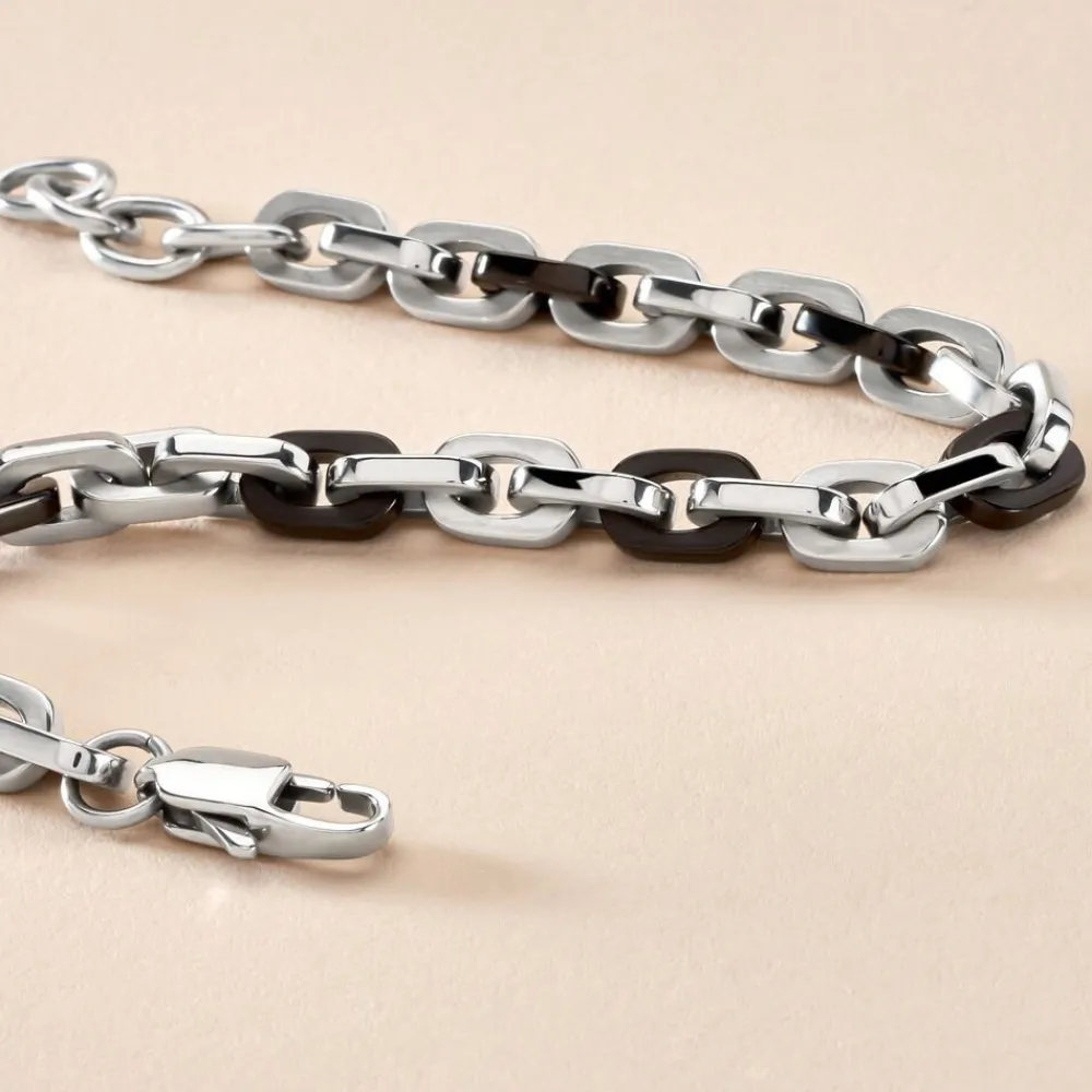 Marc Orian Bracelets Homme|Bracelets Acier Inoxydable > Bracelet Eirik Acier Bicolore