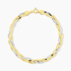 Bracelet Elae Argent Bicolore