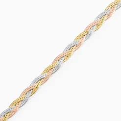 Bracelet Elae Argent Tricolore