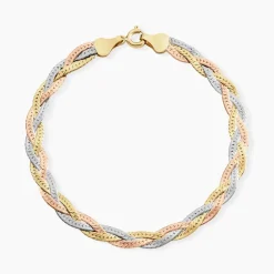 Bracelet Elae Argent Tricolore