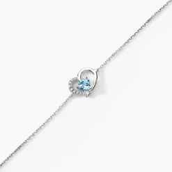Bracelet Eliana Or Blanc Topaze Et Oxyde De Zirconium
