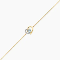 Bracelet Eliana Or Jaune Topaze Oxyde De Zirconium