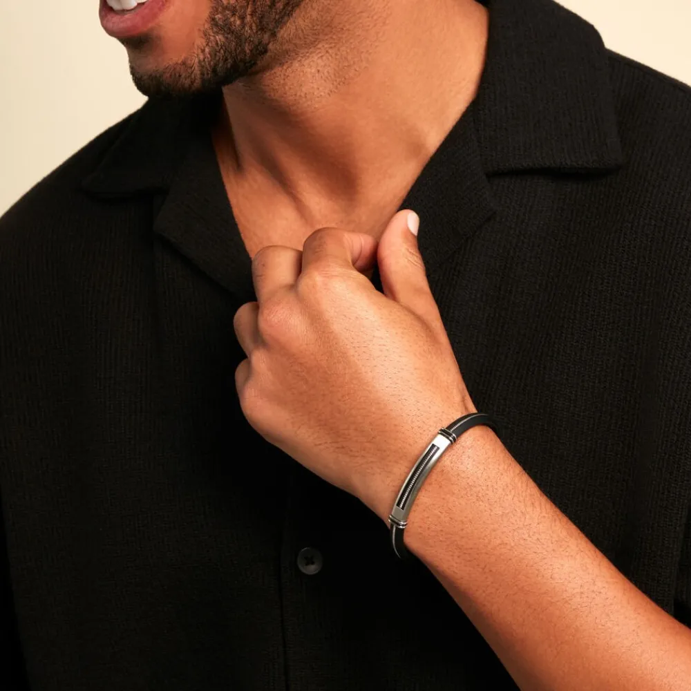 Marc Orian Bracelets Homme|Bracelets Acier Inoxydable > Bracelet Ellis Acier Blanc