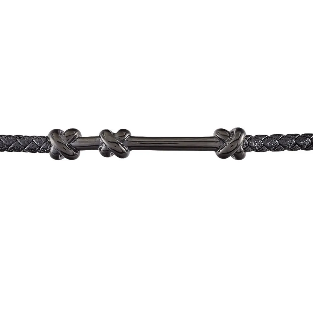 Marc Orian Bracelets Cuir|Bracelets Homme > Bracelet Emilien Acier Noir