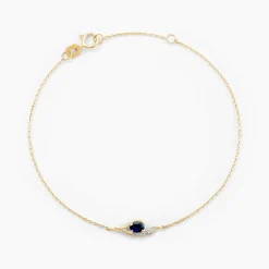 Marc Orian Bracelets Or|Anniversaire De Mariage > Bracelet Emotion Or Jaune Saphir Diamant