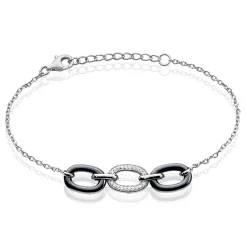 Marc Orian Bracelets|Idées Cadeaux Femme > Bracelet Eulalie Argent Blanc Céramique Et Oxyde De Zirconium