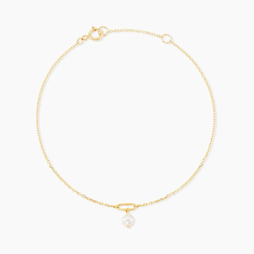 Bracelet Eusebios Or Jaune Perle De Culture