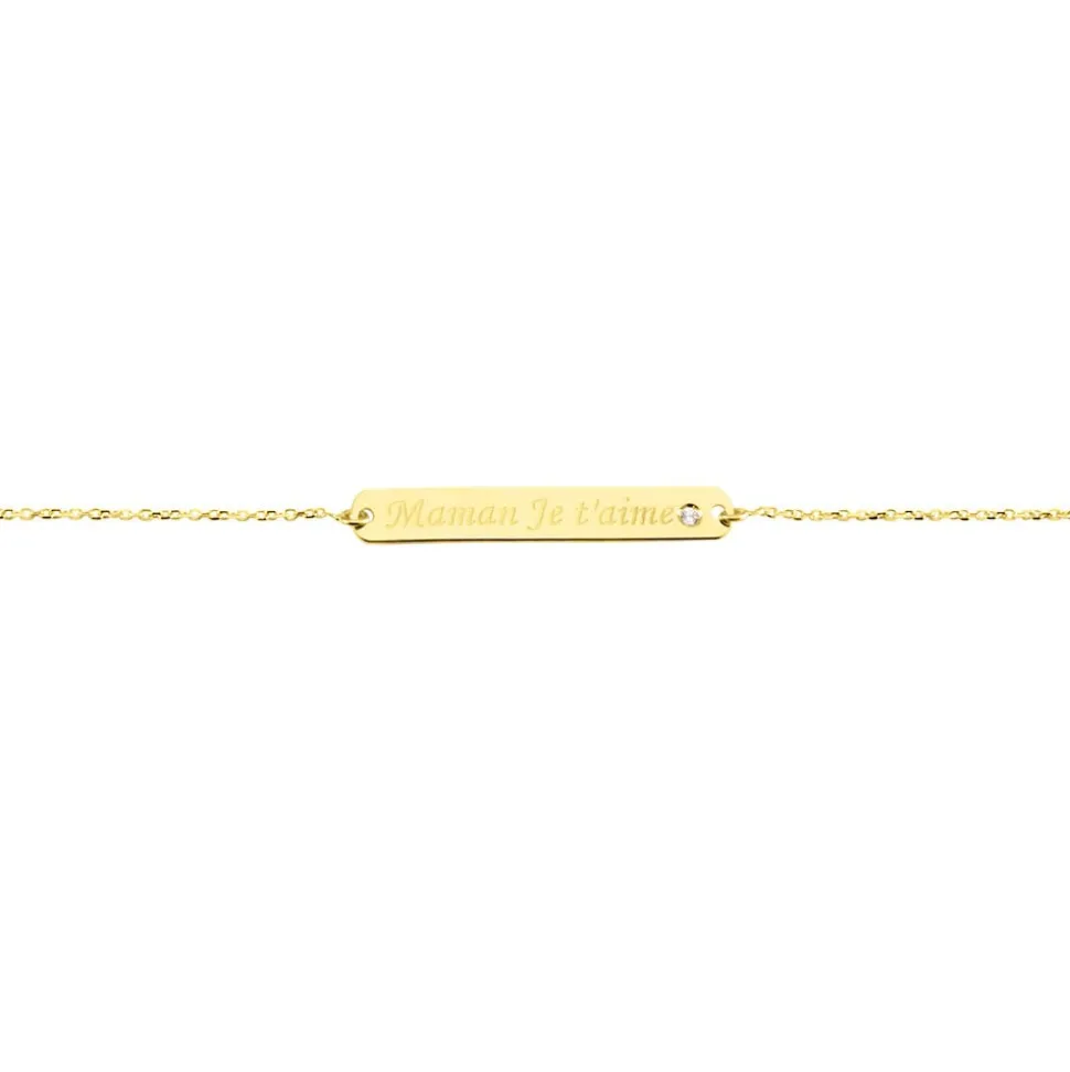 Bracelet Fania Or Jaune Oxydes De Zirconium