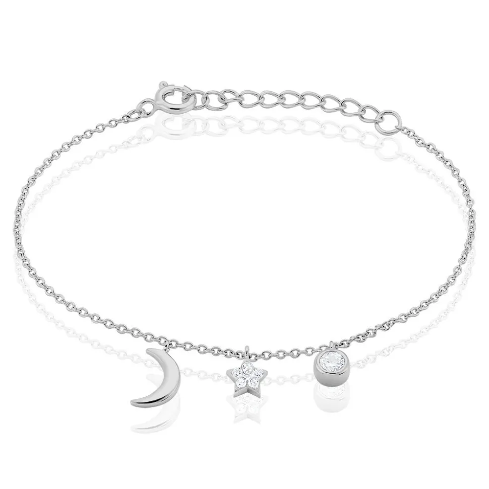Bracelet Feeria Argent Blanc Oxyde De Zirconium