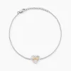 Bracelet Floe Or Jaune Argent Blanc Oxyde De Zirconium