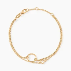 Bracelet Flo Plaqué Or Jaune Oxyde De Zirconium