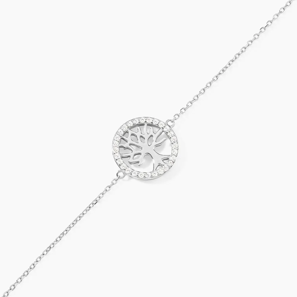 Marc Orian Bijoux Zirconium|Bijoux Arbre De Vie > Bracelet Galla Argent Blanc Oxyde De Zirconium