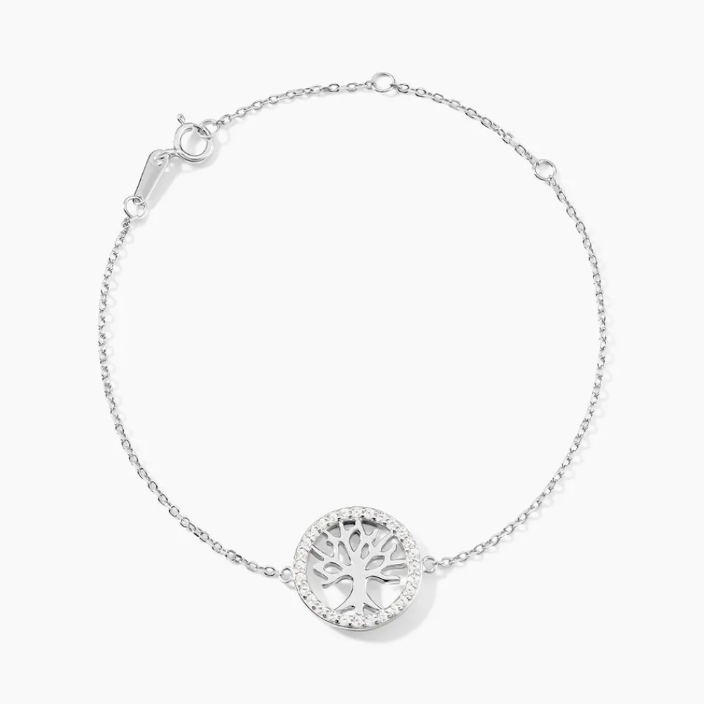 Marc Orian Bijoux Zirconium|Bijoux Arbre De Vie > Bracelet Galla Argent Blanc Oxyde De Zirconium
