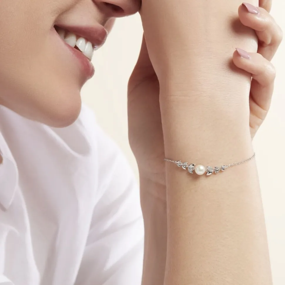 Bracelet Giambattista Argent Blanc Perle De Culture Oxyde De Zirconium