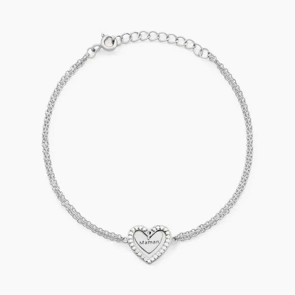 Marc Orian Bijoux Zirconium|Bijoux Argent > Bracelet Gloria Argent Blanc Oxyde De Zirconium
