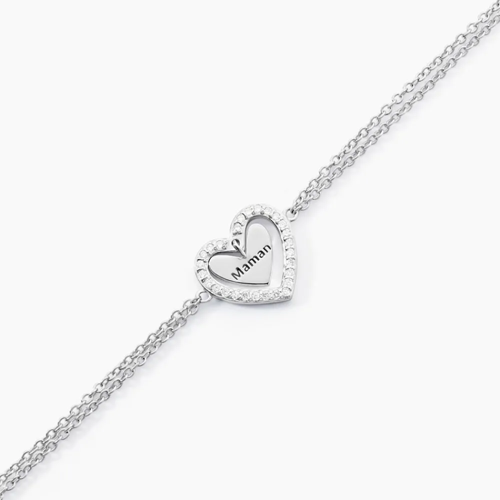 Marc Orian Bijoux Zirconium|Bijoux Argent > Bracelet Gloria Argent Blanc Oxyde De Zirconium