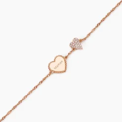 Marc Orian Bijoux Zirconium|Bracelets Chaînes > Bracelet Gloria Argent Rose Oxyde De Zirconium