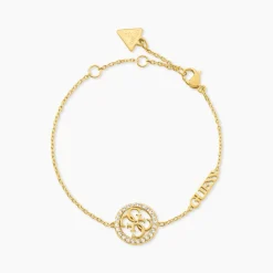 GUESS BIJOUX Bijoux Zirconium|Bracelets Acier Inoxydable > Bracelet Guess Life In 4G Acier Jaune Oxyde De Zirconium