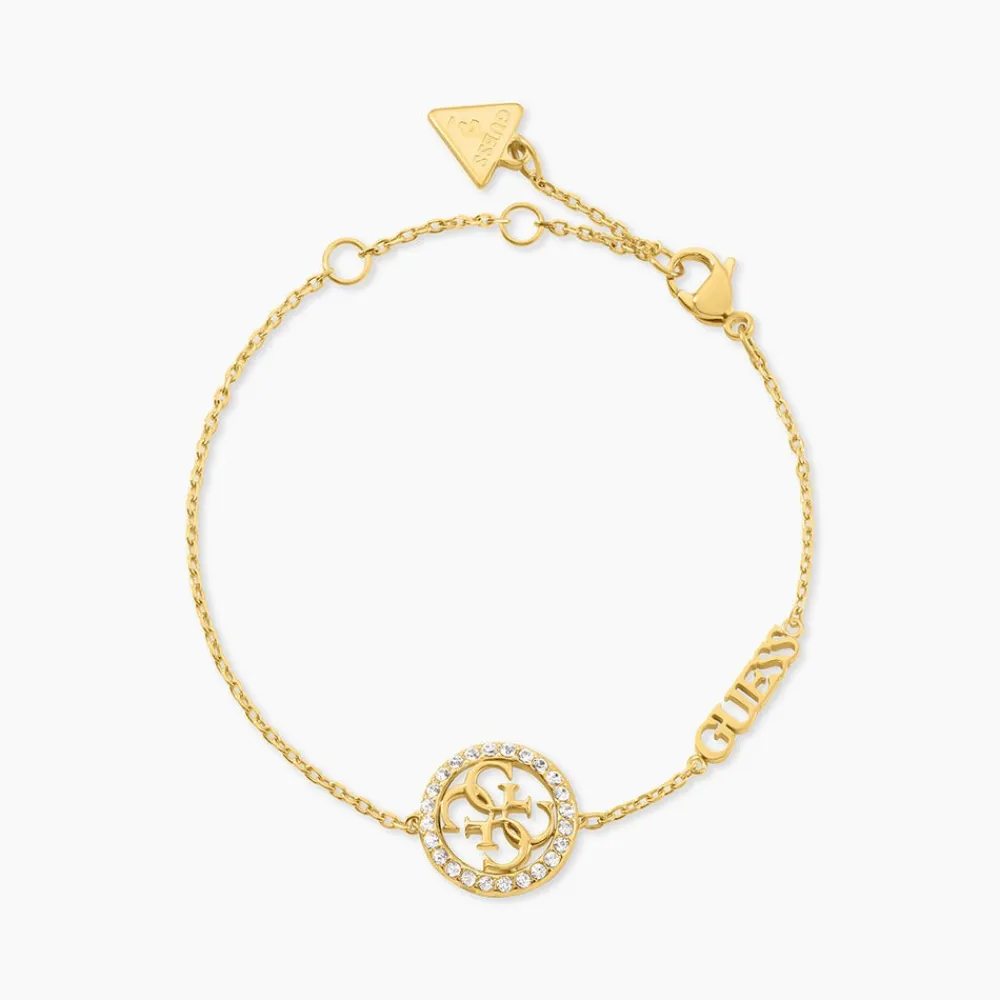GUESS BIJOUX Bijoux Zirconium|Bracelets Acier Inoxydable > Bracelet Guess Life In 4G Acier Jaune Oxyde De Zirconium
