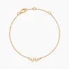 Bracelet Halo Plaqué Or Jaune Oxyde De Zirconium