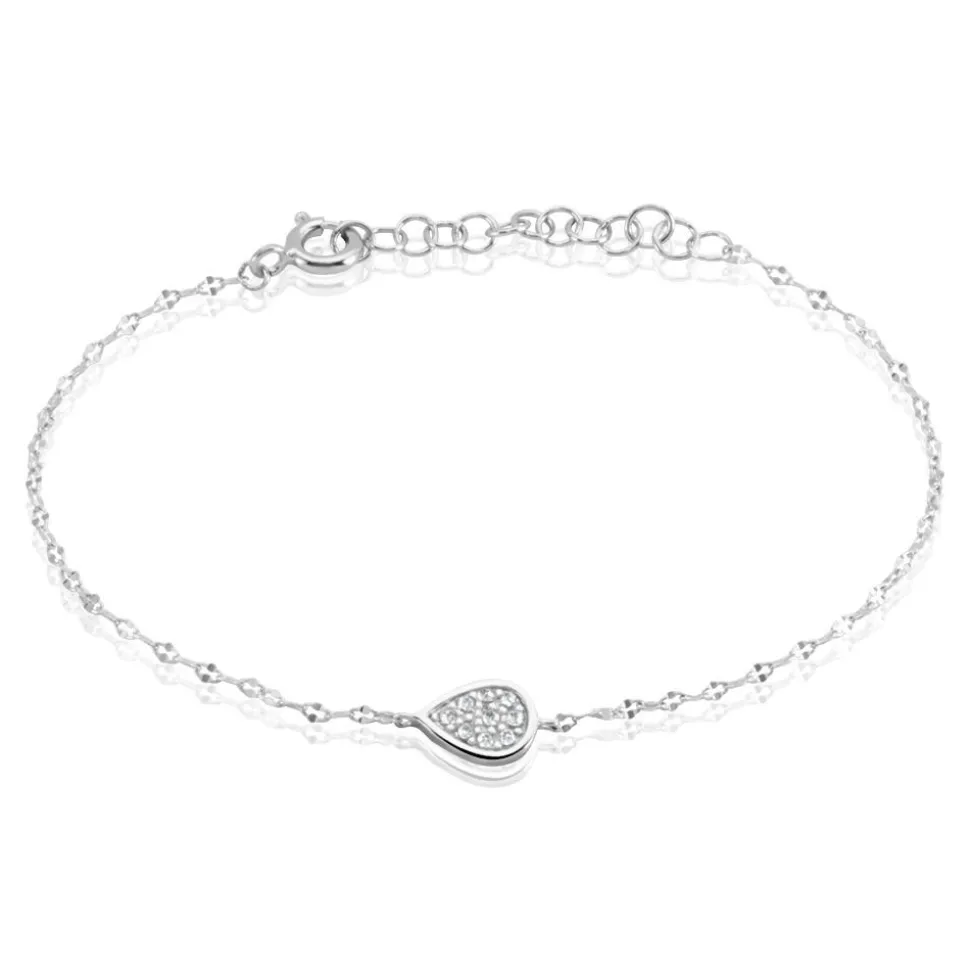 Bracelet Hiram Argent Blanc Oxyde De Zirconium