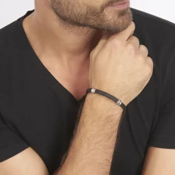 JOURDAN Bracelets Homme|Bracelets Acier Inoxydable > Bracelet Hyba Or Acier Bicolore