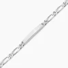 Marc Orian Gourmettes Argent|Bracelets Homme > Bracelet Identité Anilo Argent Blanc