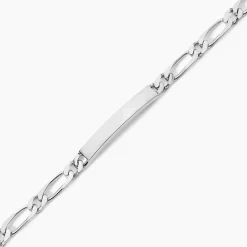 Marc Orian Gourmettes Argent|Bracelets Homme > Bracelet Identité Anilo Argent Blanc