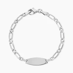 Marc Orian Idées Cadeaux Enfant|Gourmettes Argent > Bracelet Identité Anilo Argent Blanc