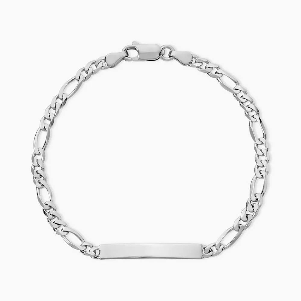 Marc Orian Gourmettes Argent|Bracelets Homme > Bracelet Identité Argent Blanc Vivian
