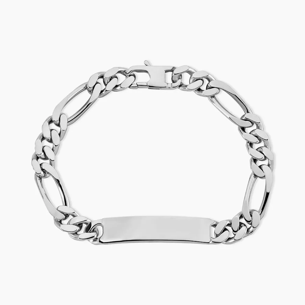 Marc Orian Gourmettes Argent|Bracelets Homme > Bracelet Identité Argent Blanc Vivian
