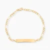 Marc Orian Bracelets Or|Idées Cadeaux Enfant > Bracelet Identité Bartolomee Maille Alternee 1/3 Or Jaune