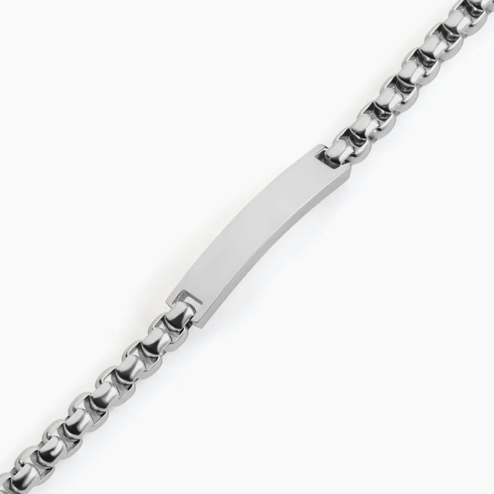 Marc Orian Bracelets Homme|Bracelets Acier Inoxydable > Bracelet Identite Acier Blanc Doryan