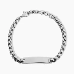 Marc Orian Bracelets Homme|Bracelets Acier Inoxydable > Bracelet Identite Acier Blanc Doryan