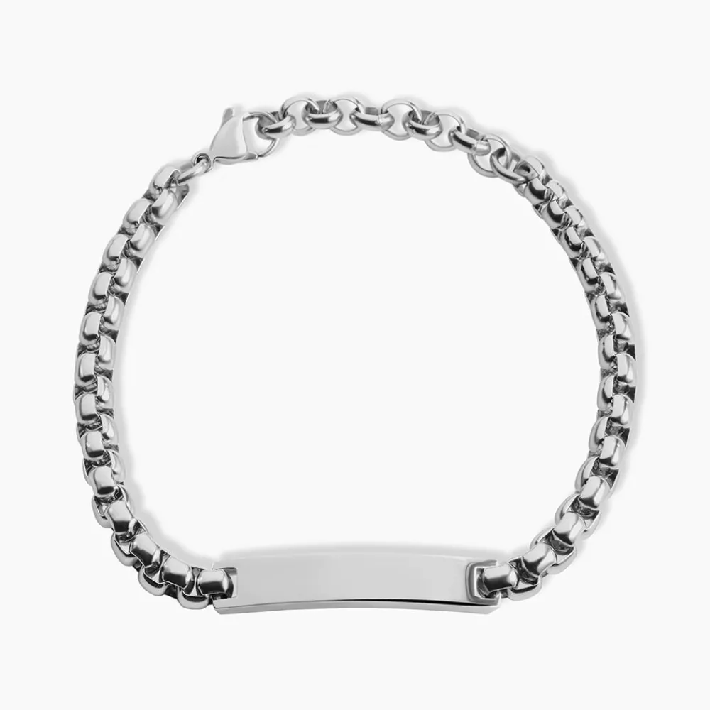 Marc Orian Bracelets Homme|Bracelets Acier Inoxydable > Bracelet Identite Acier Blanc Doryan