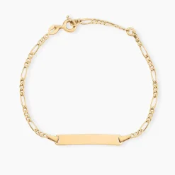 Bracelet Identite Bebe Or Jaune Bartolomee