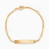 Marc Orian Bracelets Or|Idées Cadeaux Enfant > Bracelet Identité Ericka Maille Singapour Or Jaune