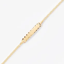 Bracelet Identité Esta Maille Forçat Or Jaune