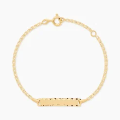 Bracelet Identité Esta Maille Forçat Or Jaune