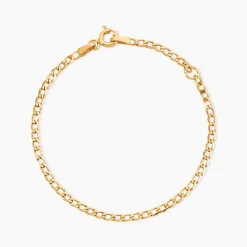 Marc Orian Bracelets Or|Bracelets Mailles > Bracelet Identité Etheline Maille Gourmette Or Jaune