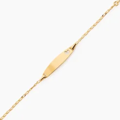 Marc Orian Bracelets Or|Gourmettes > Bracelet Identité Etheline Maille Gourmette Or Jaune