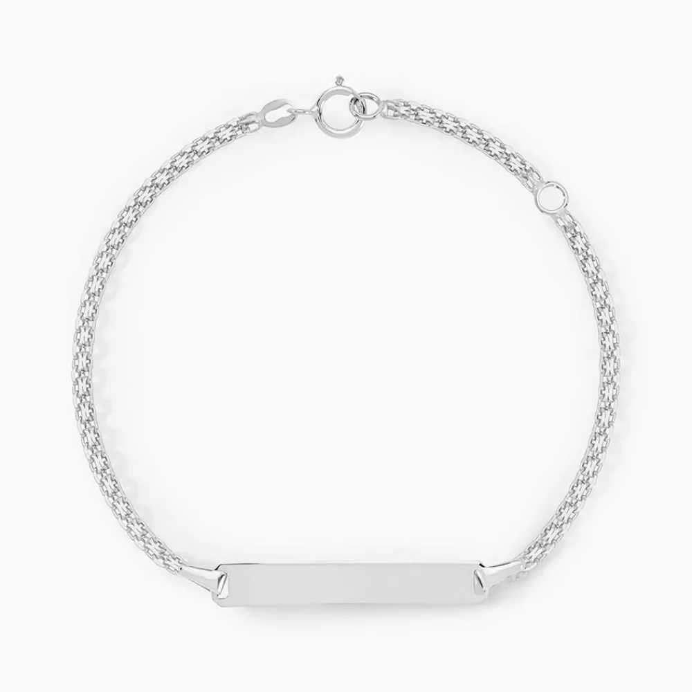 Marc Orian Bracelets Or|Bijoux Or > Bracelet Identité Euphenia Maille Bismark Or Blanc
