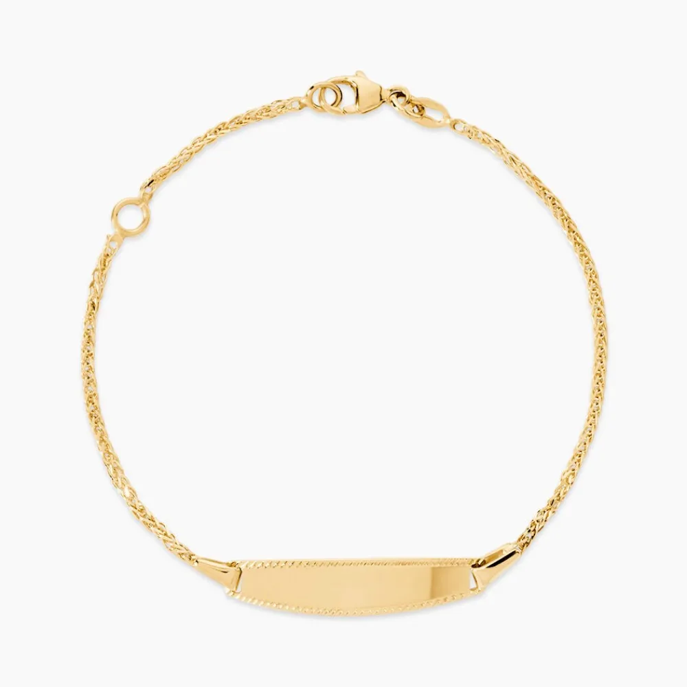 Marc Orian Bracelets Or|Idées Cadeaux Enfant > Bracelet Identité Euriel Maille Palmier Or Jaune