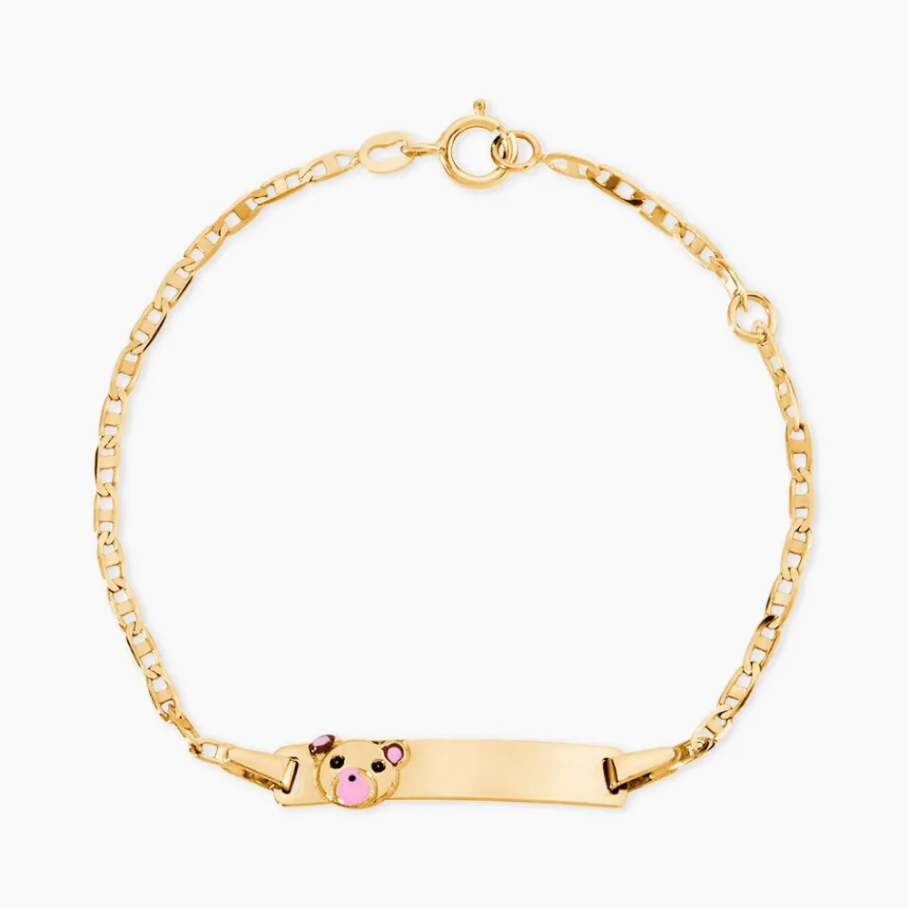 Marc Orian Bracelets Or|Gourmettes > Bracelet Identité Euzebia Maille Chemin De Fer Or Jaune
