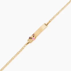 Marc Orian Bracelets Or|Gourmettes > Bracelet Identité Euzebia Maille Chemin De Fer Or Jaune
