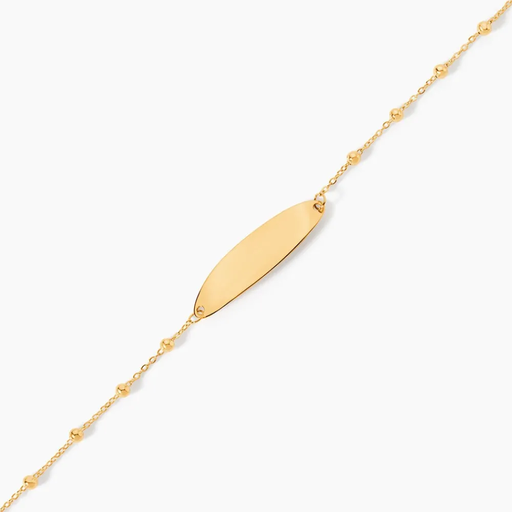 Marc Orian Bracelets Or|Idées Cadeaux Enfant > Bracelet Identité Evelina Maille Boule Or Jaune