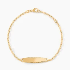 Marc Orian Bracelets Or|Idées Cadeaux Enfant > Bracelet Identité Fanelia Maille Marine Or Jaune