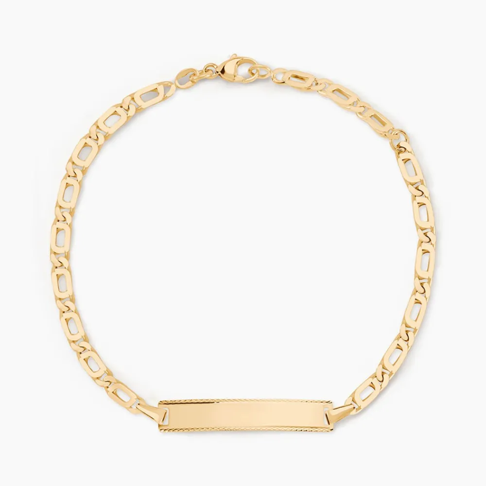 Marc Orian Bracelets Or|Idées Cadeaux Enfant > Bracelet Identité Fanelia Maille Marine Or Jaune