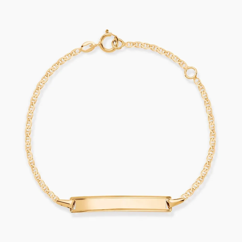 Marc Orian Bracelets Or|Idées Cadeaux Enfant > Bracelet Identité Fanelia Maille Marine Or Jaune