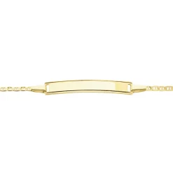Bracelet Identité Fanelia Maille Marine Or Jaune